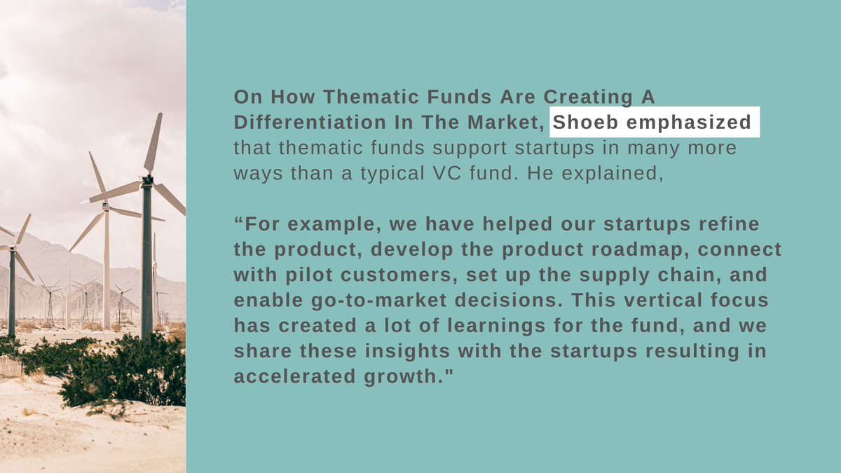 VcTransition's tweet photo. Transition VC's Co-Founder & Managing Partner, @shoebinvestment speaks to @meha1387 of @Inc42 on Decoding The Thematic Funds Landscape In India.
Read the full article here- https://t.co/r8efsYCeXd
#TransitionVC | #venturecapital #vcfunding #energytransition https://t.co/8bf2gvILIJ