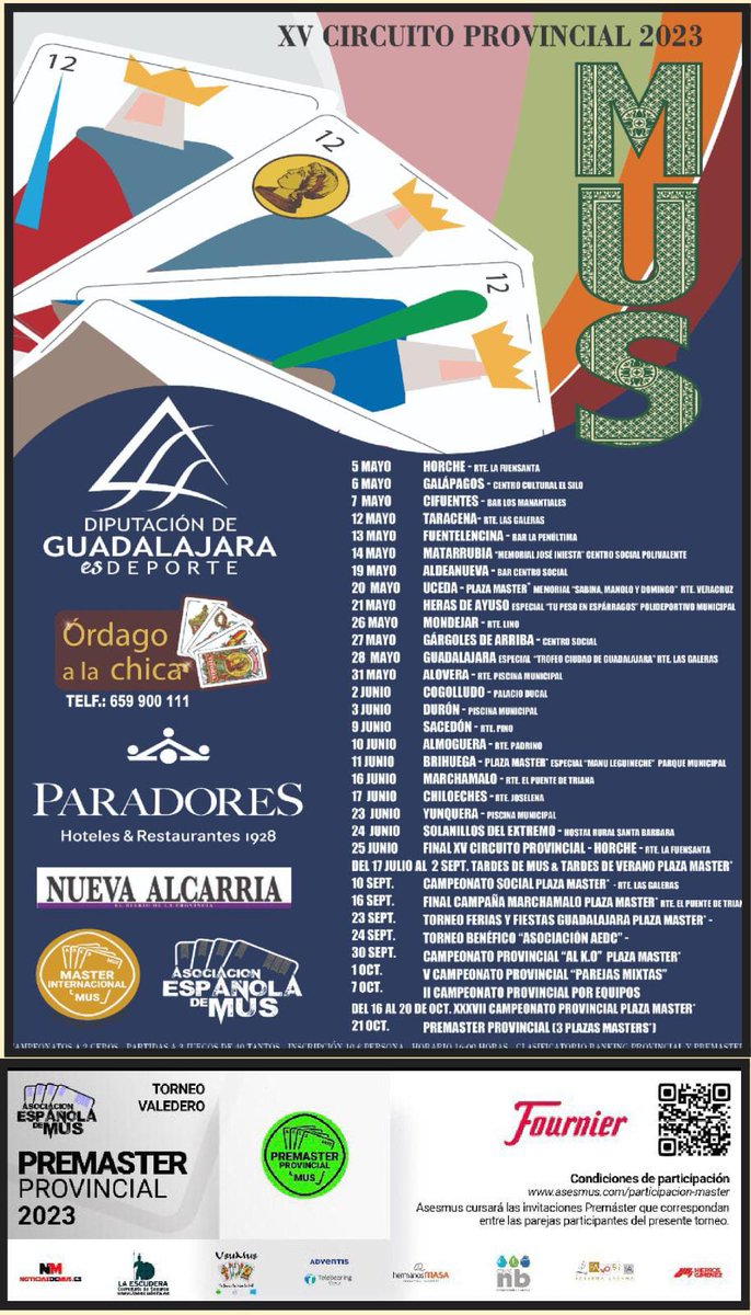 #mastermus Campeonato de Mus Marchamalo, el 16 de junio en Marchamalo (Guadalajara) asesmus.com/torneos/?m=0&c…
