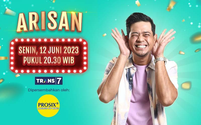 TRANS7's tweet photo. Gimana sih! Ikut Arisan, Denny malah bersin-bersin. Itu mah alergi, langsung obatin pakai obat paten deh! Kepoin di #ArisanTRANS7 jam 20.30 WIB. #Prosix #T7 https://t.co/LEdSNPaPPA