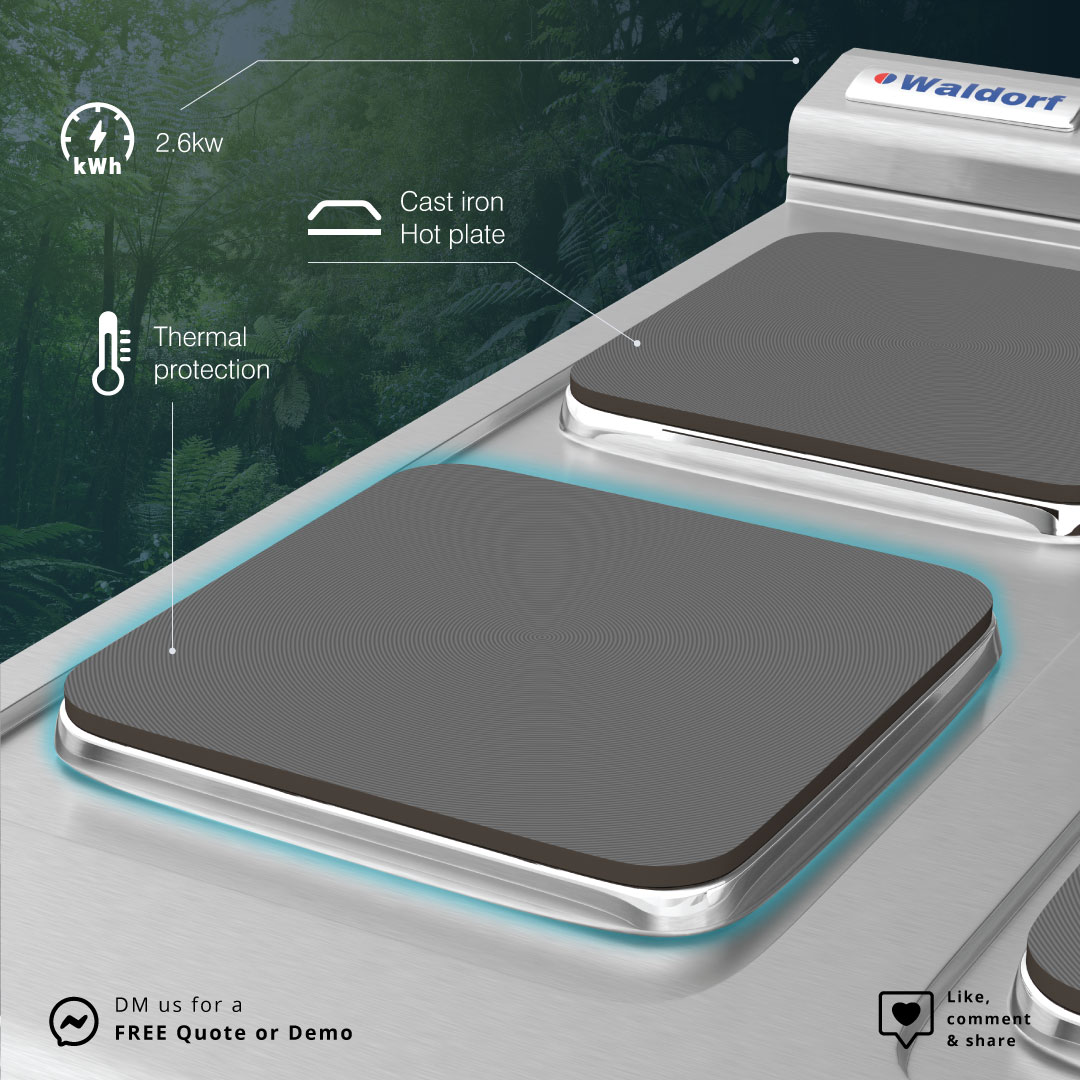 #Waldorf Electric Sealed Hobs💡
2.6kW cast hot iron plate elements with thermal protection.
Flat plates sealed to one-piece tops 
Easy clean hob surfaces 
Fully modular design
Waldorf Electric Sealed Hobs - because it makes sense.👍
#commercialkitchens