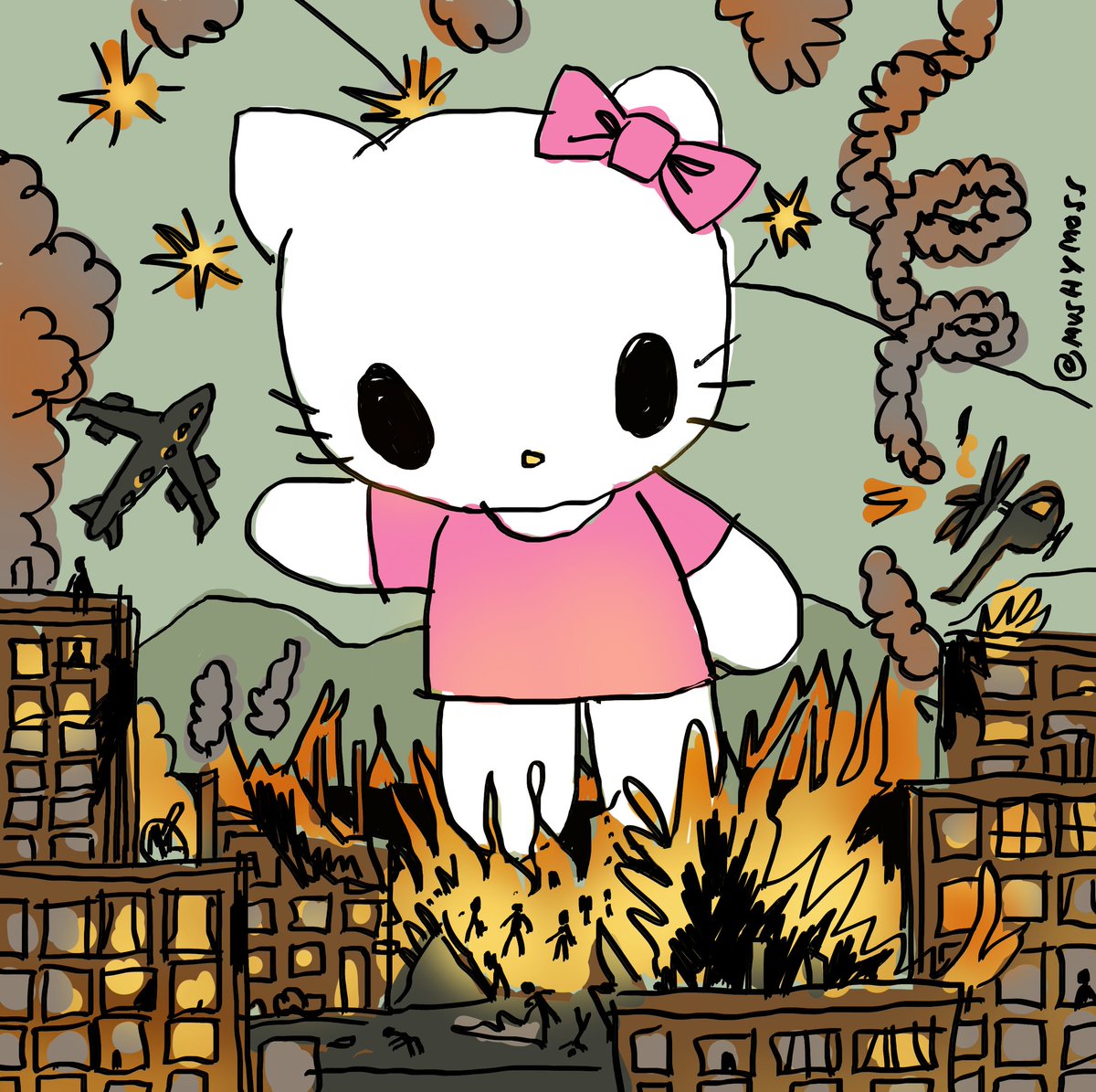 Hello kitty zilla