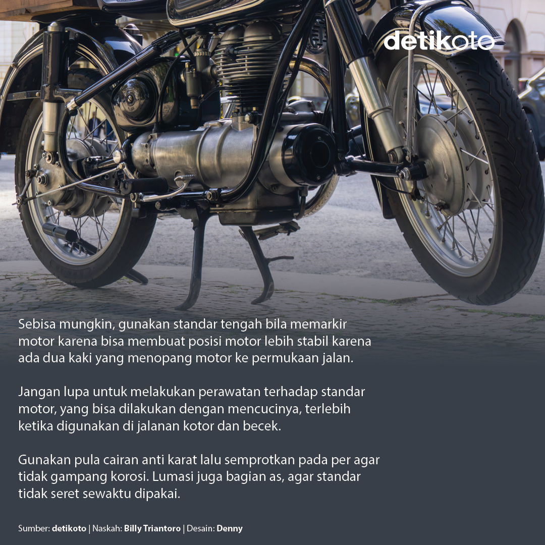 detikoto's tweet photo. Sering parkir motor pakai standar samping? Ternyata ada dampak buruk yang mengintai lho detikers! 😯

Mau tahu alasannya?

#standarmotor #ototips #motor #otomotif #detikoto https://t.co/AVPYGjdlrE