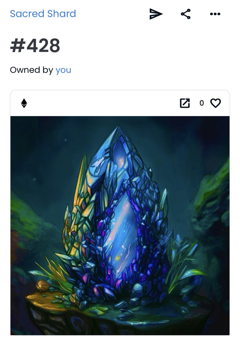 Cryptowillerupt's tweet image. I’d you haven’t picked up your #SacredShard you might want to do it before @ALPHAT0KEN is released later this week 🧠
