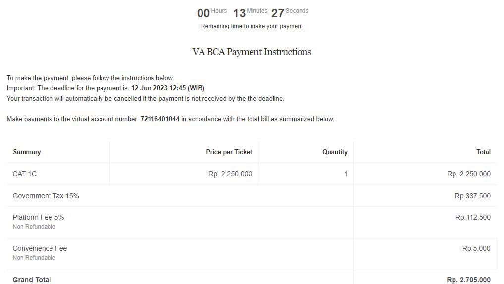 anaslamtara's tweet photo. Dapet one ok rock 1C payment expired in 10 minutes.. yg mau fee 200 rb aja kak #oneokrockjakarta #wts https://t.co/W2I31q8aqi