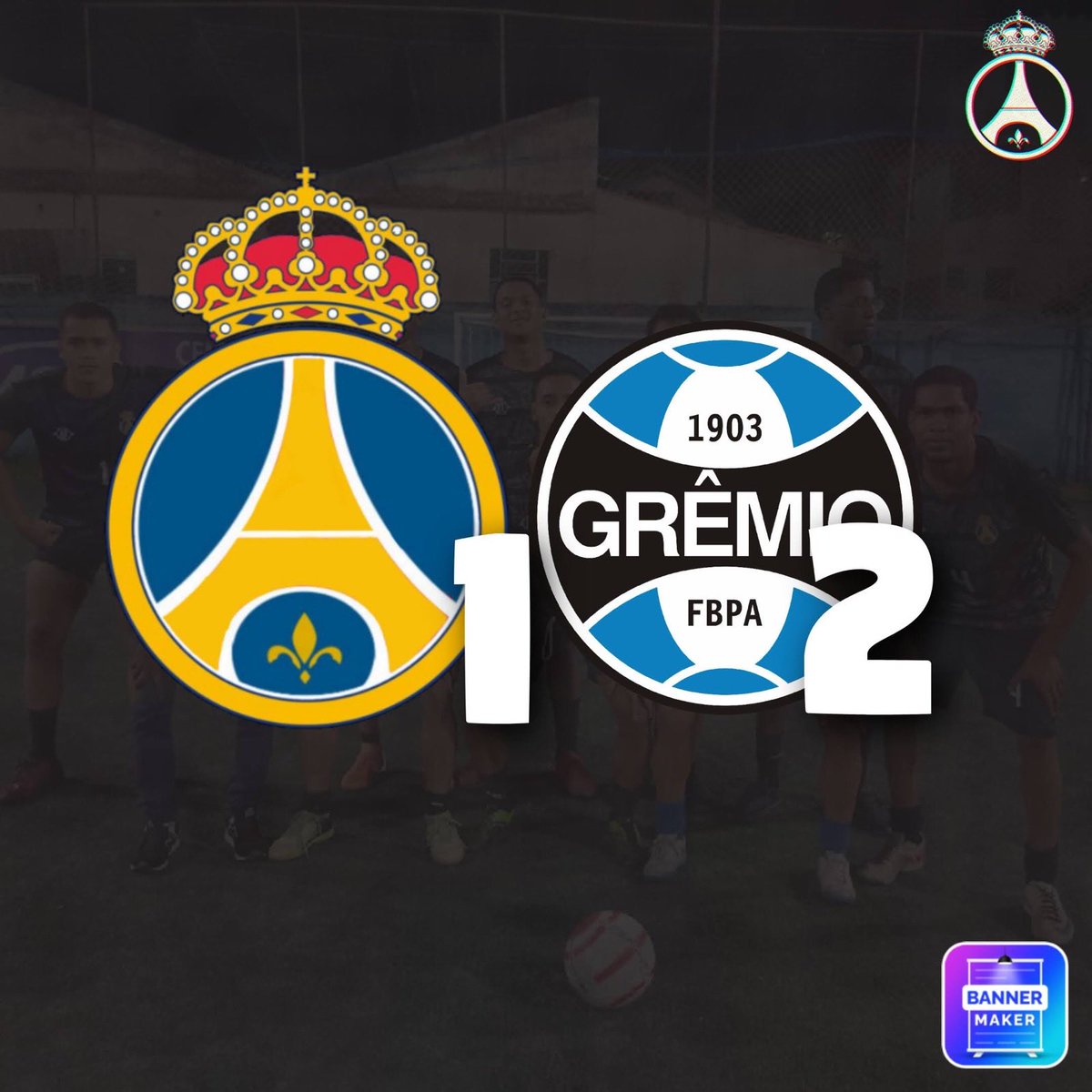 RealParisFC's tweet photo. JUIZ 2, REAL PARIS 1.

Neste domingo a equipe do Real Paris sofreu um amarga derrota por 2x1 para a equipe do manhoso, jogo ficou marcado pela terrível arbitragem, jogo este que foi dominado pela nossa equipe e agora vamos lutar para avançar ao mata a mata. https://t.co/24jJuVbUd0