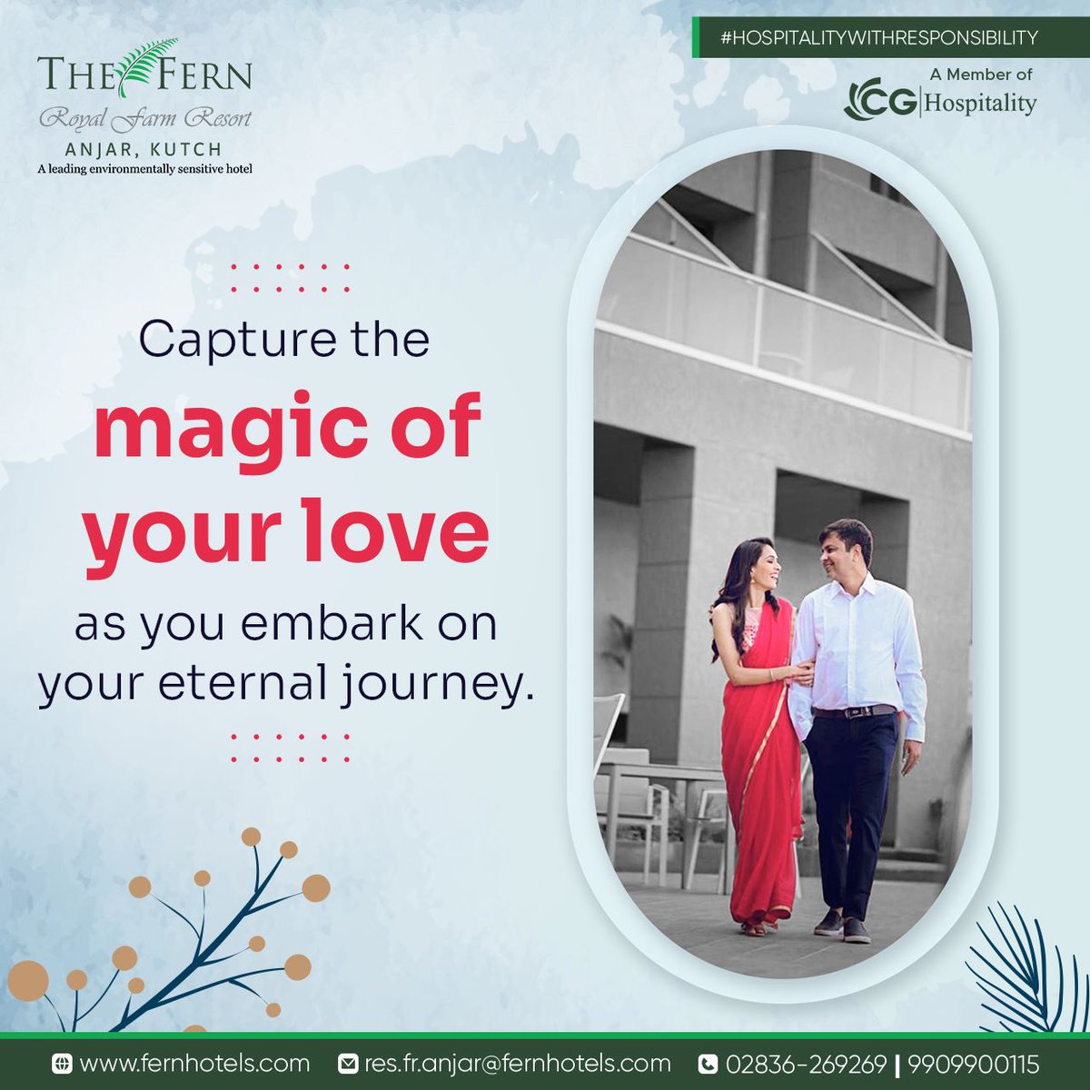 Capture the eternal magic of your love story with a breathtaking photoshoot at Fern-Anjar. 

Book now - fernhotels.com/the-fern-royal…

Contact us - 
👉9909900115
👉02836-269269

#FernAnjar #HospitalityWithResponsibility #Anjar #kutch #Gujarat #TravelinIndia #preweddingshootatfernanjar