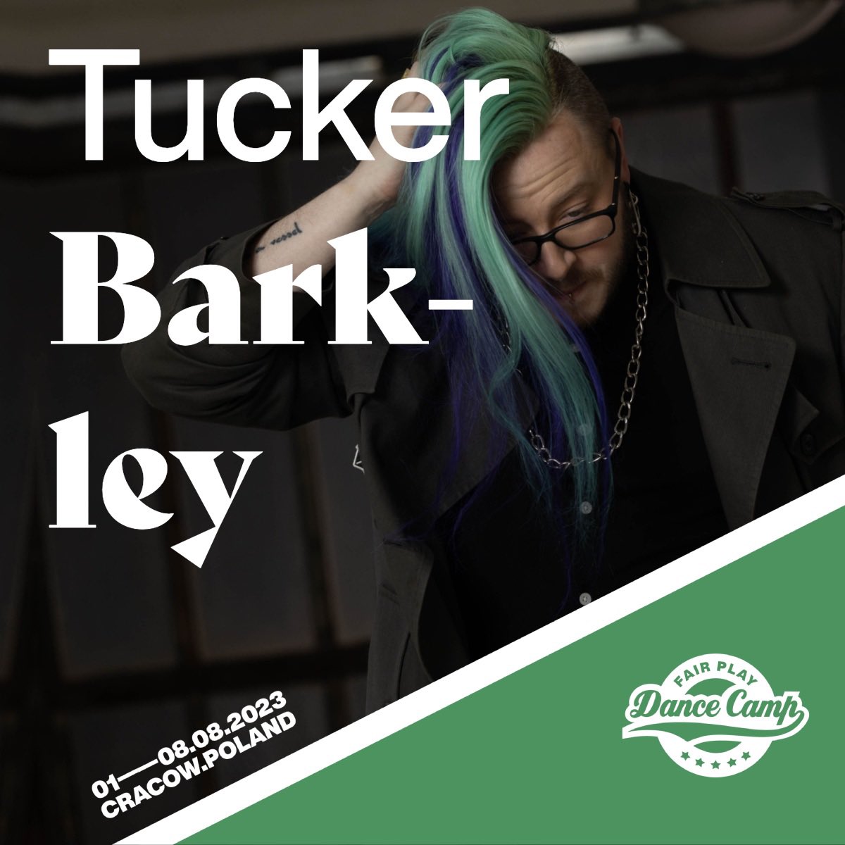 FP_DanceCamp's tweet photo. We couldn't be more happy to announce that the incredible @TuckerBarkley is joining us at Fair Play Dance Camp 2023 in Krakow! 

#fairplaydancecamp #dancecamp #choreographers #tuckerbarkley #danceiseverything https://t.co/DozyrGqix9