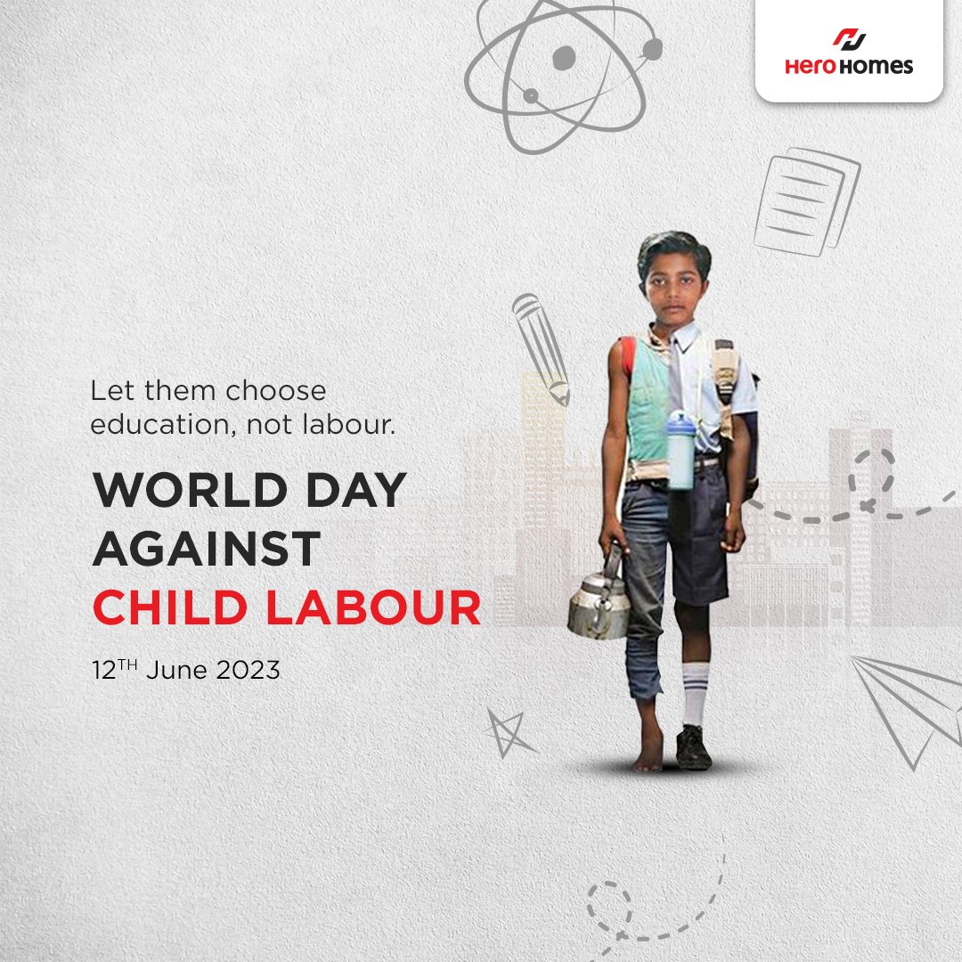 Running Towards Hope: Eradicating child labour for a brighter tomorrow.💫

#WorldDayAgainstChildLabour
@TheHeroHomes

#HeroHomes #HeroRealty #LifeAtHeroHomes #ChildLabour #AgainstChildLabour #RealEstate #Luxury #FutureofTomorrow #Labour #FutureOfIndia