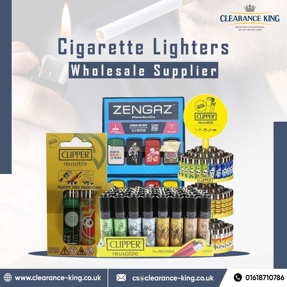 Clearancekinguk's tweet image. Cigarette Lighters Wholesale Supplier

✔3 Tier Clipper Classic Reusable Lighters
✔Clipper Classic Large Reusable Lighters
And More.

For Order, Call at 0161 871 0786
Buy online clearance-king.co.uk/smoking/lighte…

#lighters #cigarettelighters #refillablelighter #lightersupplier #uk