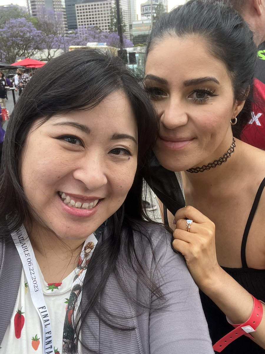suship21's tweet photo. Had a blast at the #ffxvi Launch party! Finally also met the gorgeous @YunalesckaGames and she’s one of the sweetest humans ever, and she gives great warm hugs! https://t.co/0HL7t9CFIA