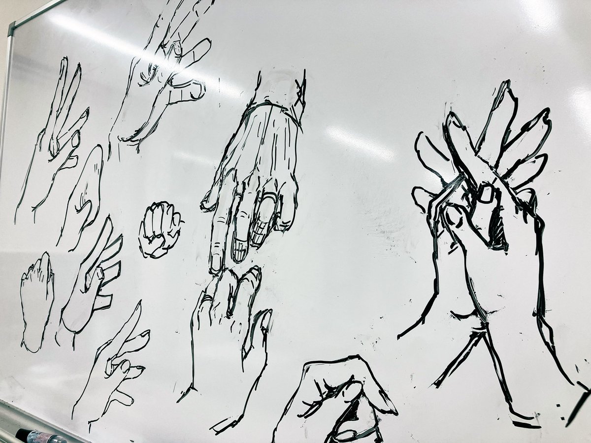 本日の講義分〜。クロッキーたのし。