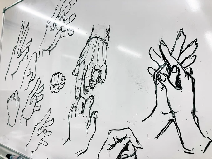 本日の講義分〜。クロッキーたのし。