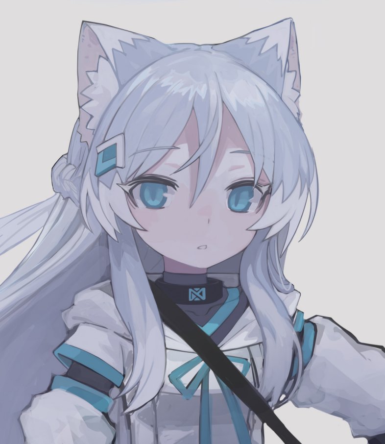 1girl animal ears solo long hair blue eyes animal ear fluff looking at viewer  illustration images