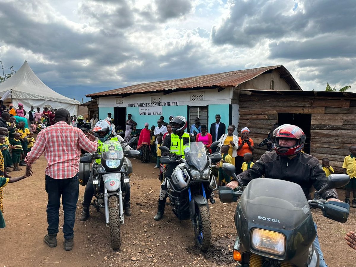 10 June, Hope Parents Primary School- Kibiito charity ride.
We handed over much needed iron sheets, maize flour, wheat flour &amp; footballs. 
Children have the right to study, good nutrition, to play.
We thank our sponsor Mandela Group.
#childrenrights #rideforapurpose