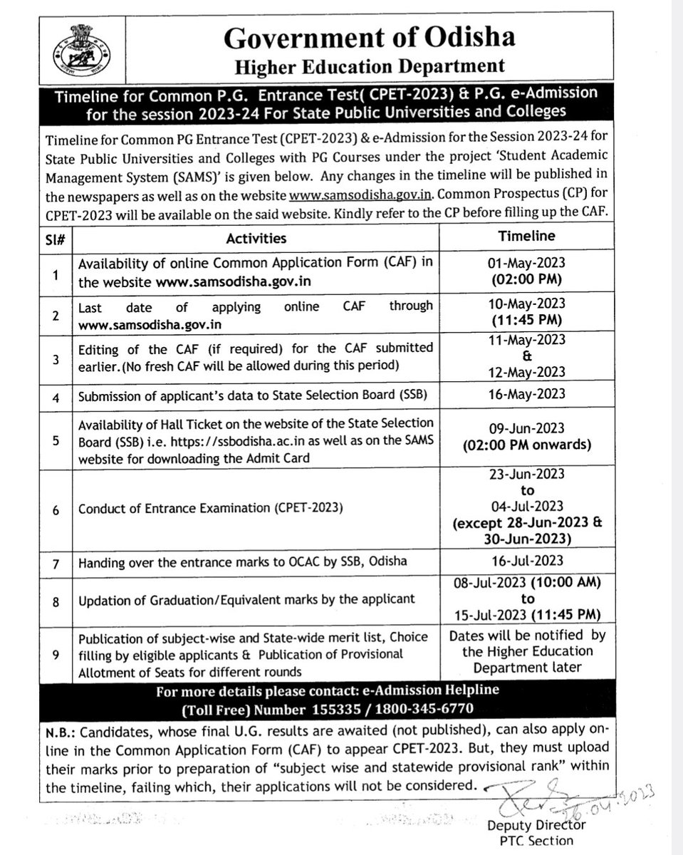 chinmaysir_cm's tweet photo. Dear Sir @BSEOdisha @SAMSOdisha @DHE_Odisha @MoSarkar5T @MarndiSudam 
The OTET Exam is rescheduled to be held on 1st July but it overlaps with the CPET 2023 and B.Ed. final exams of different Universities. So please Consider a different date for the Exam. @otvnews @kanak_news https://t.co/1s5xGSOg5S