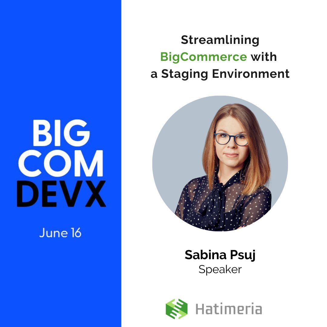 hatimeria's tweet photo. We are pleased to announce that @SabinaPsuj from #Hatimeria will take part in #BigComDevX as a speaker.
Save the date: June 16 and join us online!
https://t.co/SYZmkGfS04
@BigCommerce @Space48ers #ecommerce #bigcommerce https://t.co/srdQuNRzaf