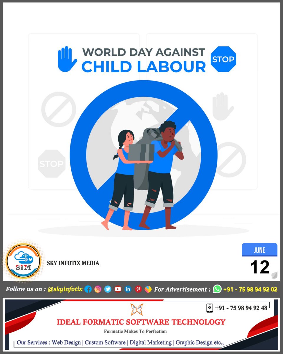 June 12 : World day against child labour 👧👦
 ❤️@skyinfotix  
#skyinfotix #sim #salem #tamilnadu #India #salemdistrict #salemcity #salemtamilnadu #salemnews #antichildlabourday #worlddayagainstchildlabour #childlabour #child #labour #nochildlabourday #nochildlabour #support