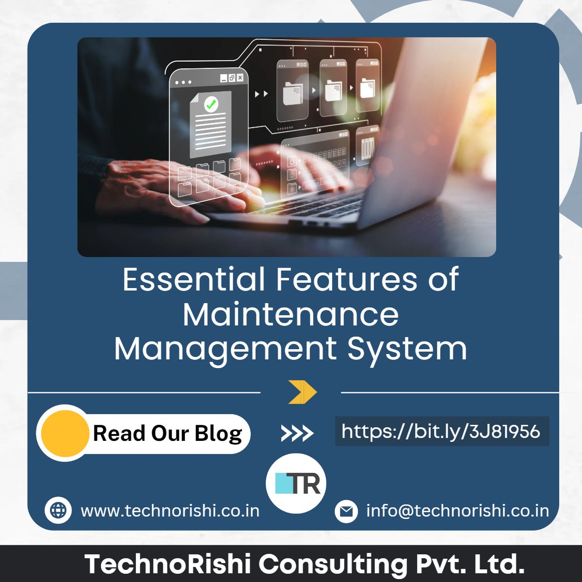 ✅A well-designed MMS acts as a digital powerhouse. It revolutionizes the way Maintenance tasks are planned, executed, and tracked. 

➡️ Read Our Latest Blog Post - bit.ly/3J81956

#facilitymanagement #automatedsolutions s #blogpost  #technorishiconsulting #technorishi