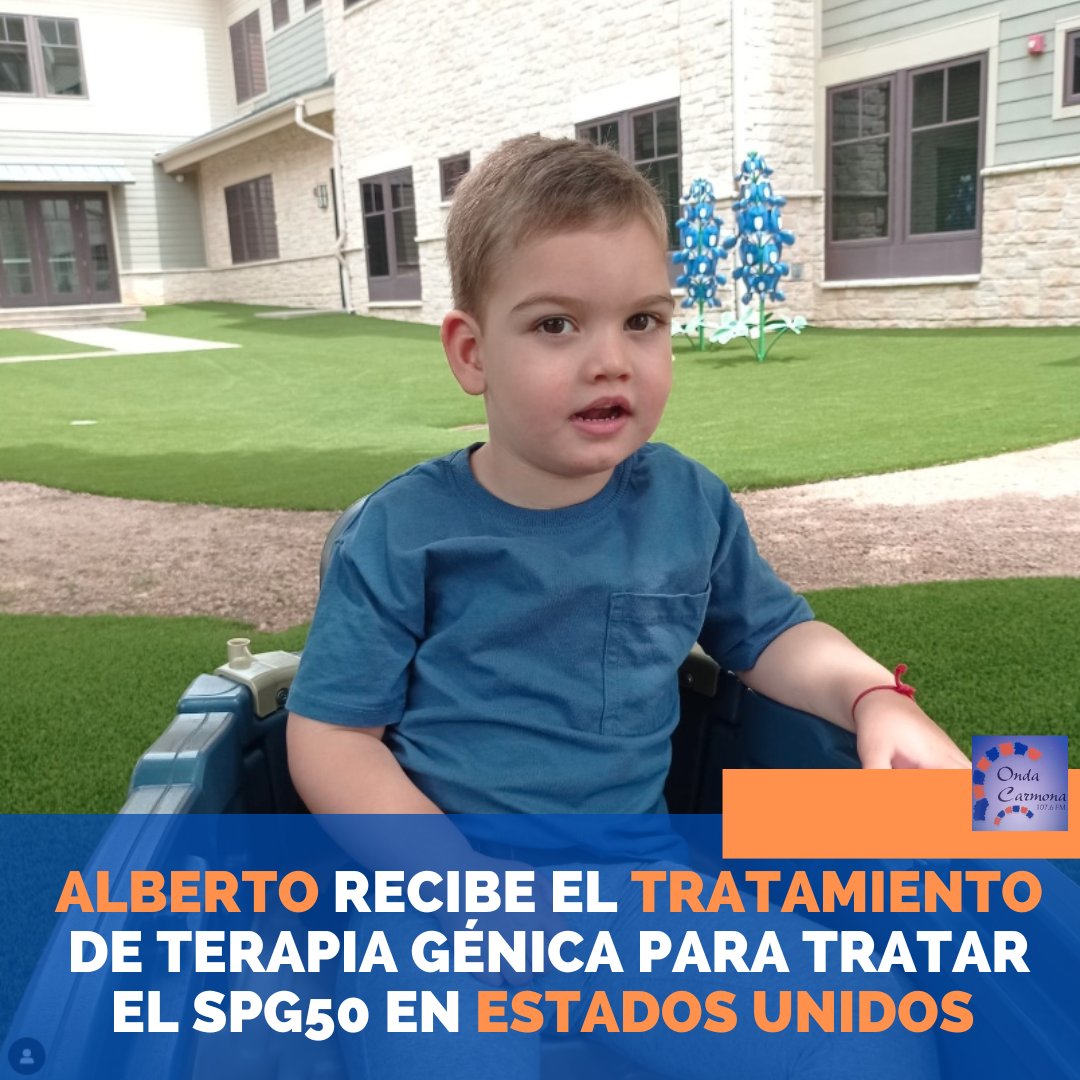 ➡ El pequeño Alberto ya ha podido recibir el tratamiento de terapia génica (Melpida) para poder tratar el SPG50 que sufre. 

Se ha convertido en el primer paciente español y el tercero del mundo en recibir una terapia génica para esta enfermedad.