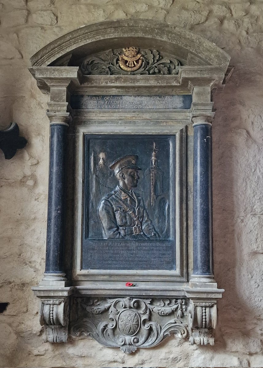 For #MonumentsMonday, another monument to a lost child by a parent. This is the #WWI #warmemorial to Alec Stanhope-Forbes, d. 1916, only child of the artists John and Elizabeth Stanhope-Forbes. John designed the relief. In Sancreed, #Cornwall, near where they had lived at Lamorna