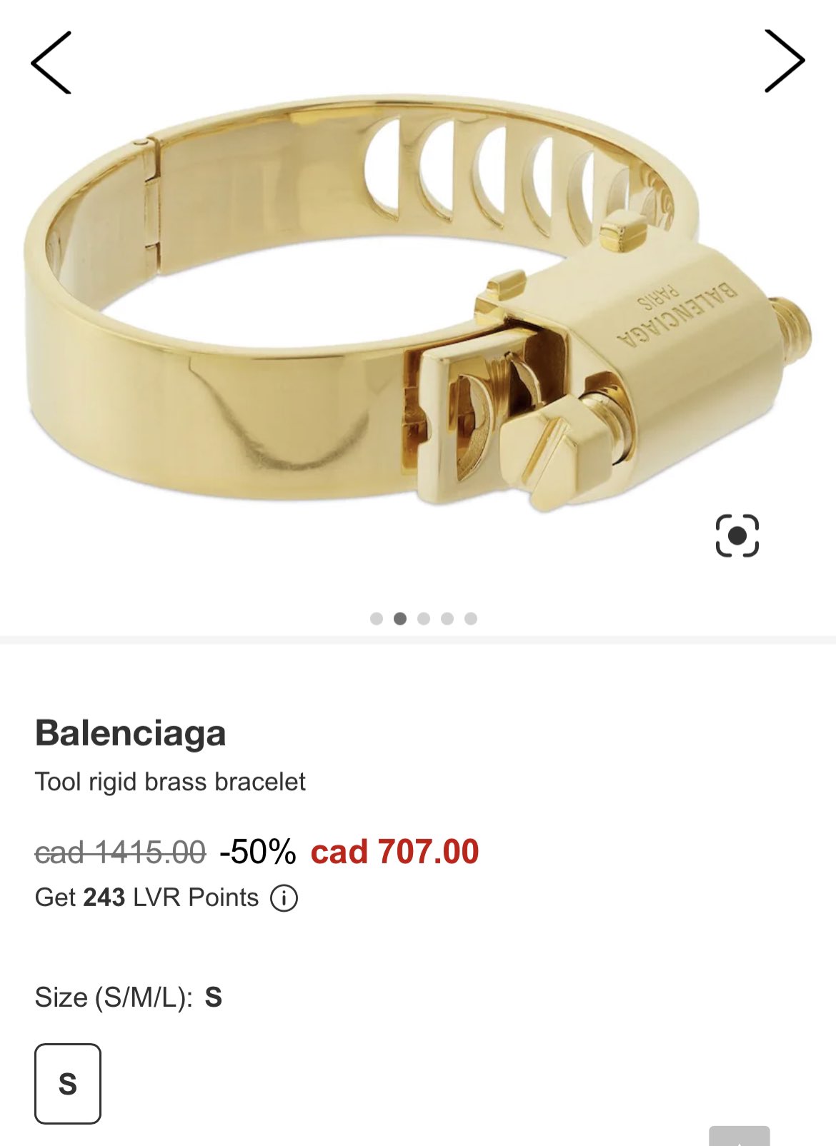 Balenciaga Hose Clamp Gold Best Sale sims.mpob.gov.my