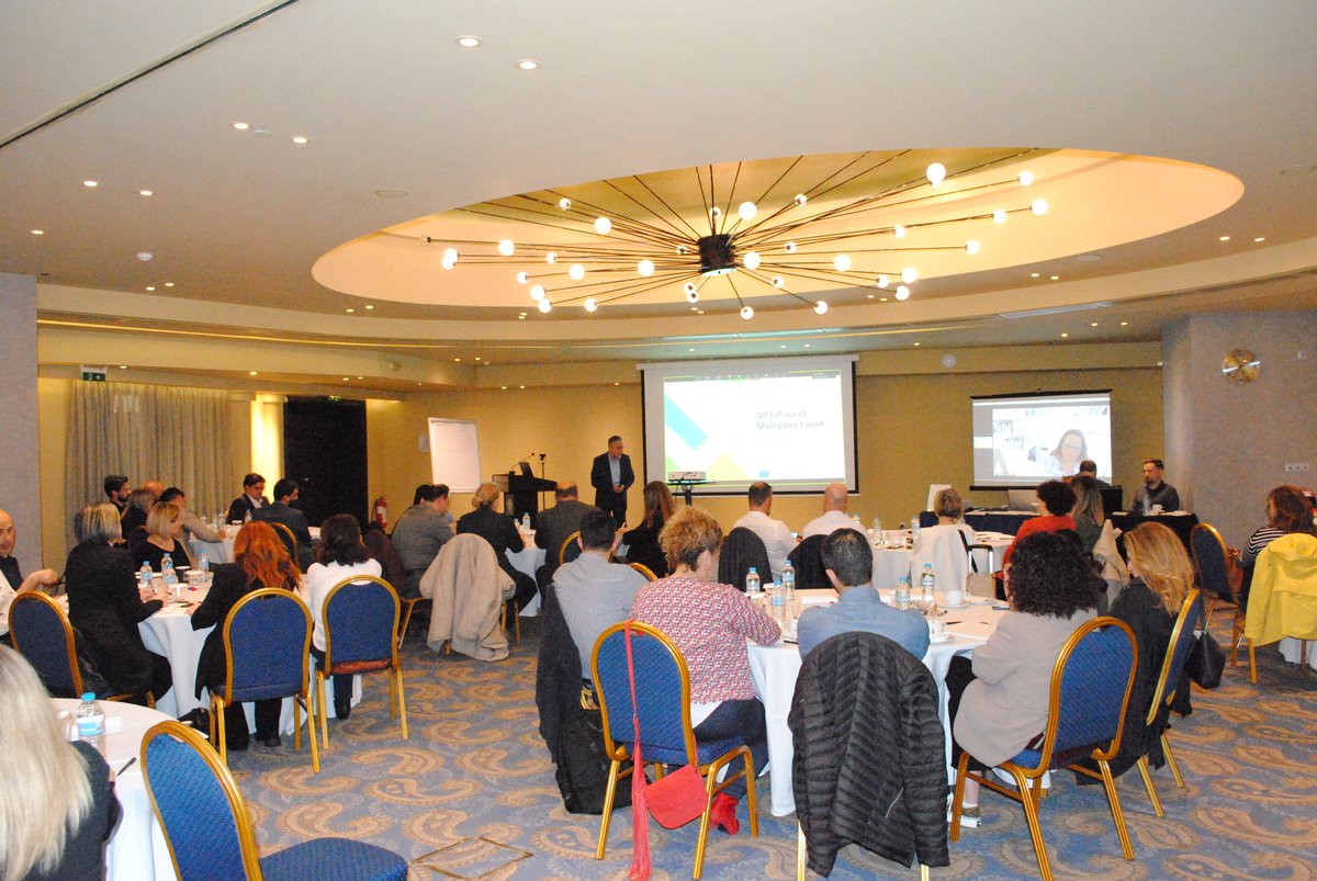 Ivetproject's tweet photo. On May 10th we held the iVET Erasmus+ Multiplier Event in Athens, Greece!

Participants had the chance to review the iVET Gamified online course, learn about the neuroscience of learning, and share thoughts on innovative ways to teach innovation via gamification and storytelling! https://t.co/Y7THlUOmPk
