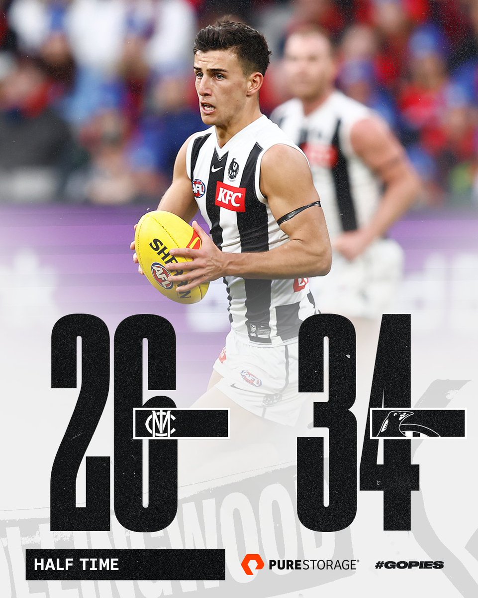 CollingwoodFC's tweet photo. We withstood the pressure to take an eight-point lead into the main break.

Kings Birthday delivering the goods ⚫️⚪️ https://t.co/4EGlUh6lLE
