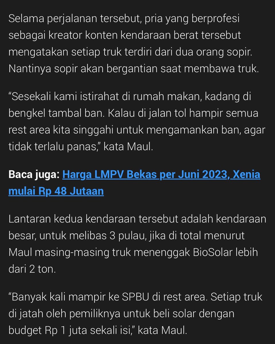 AhmadNorMaulana's tweet image. Trip Truck Trailer Muatan Berat Lintas 3 Pulau Diindonesia Masuk Kompas.com (baca di page.co.id/anma atau Link yang ada dibio) #kompas #kompascom #kompasotomotif
