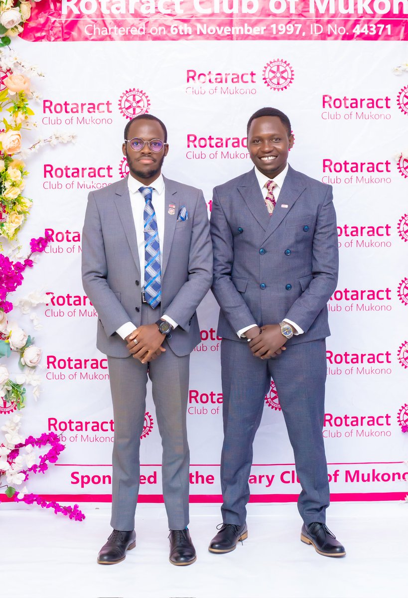 MukonoRotaract's tweet photo. The amazing hope creators of our time. @izayangabirano and Davis for both rotaract clubs of UCU mukono and mukono community. 

They will serve above self through fellowship and fun. https://t.co/dvabDL71eZ