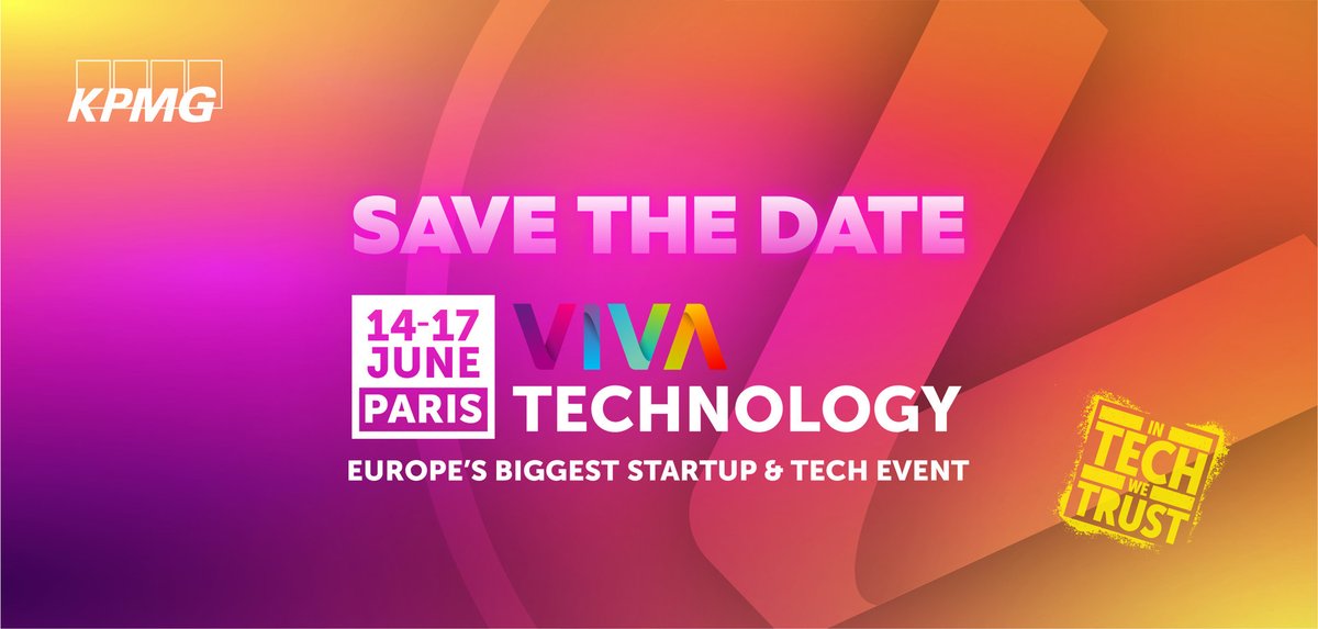 [#InTechWeTrust] KPMG France sera à nouveau présent à #VivaTech  du 14 au 17 juin 2023 !
Sur notre stand H48 et en digital, cet événement est l'occasion de célébrer une nouvelle fois l'#innovation pour un #ImpactPositif.
Keynotes, démos, experts, tendances