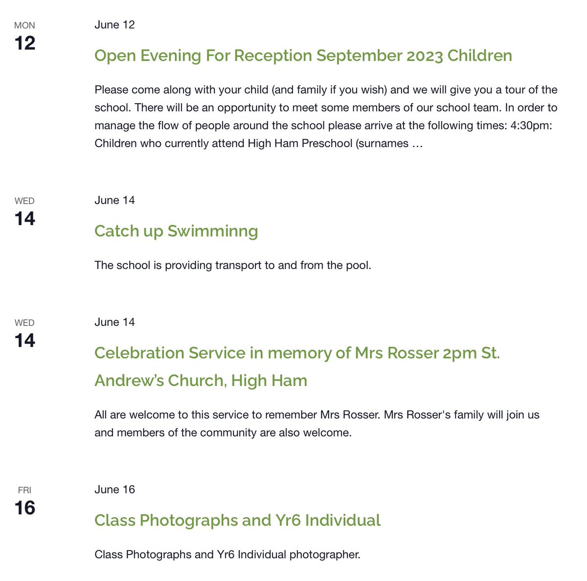 HighHamSchool's tweet image. 📆 week beginning 12th June