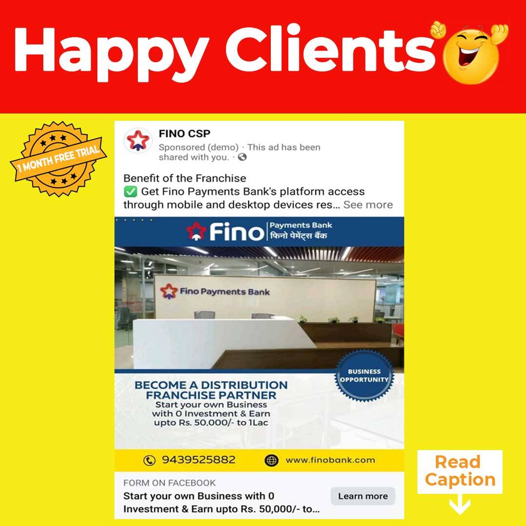 We are very proud and happy 😁 to have worked with Fino Payment Bank 💕 for their Marketing 
creative marketing strategies that are result oriented and impactful

#OurMakeWebMedia #Mumbai #Pune #Bangalore #Delhi #Kolkata #Ahmedabad #Surat #Hyderabad #Maharashtra