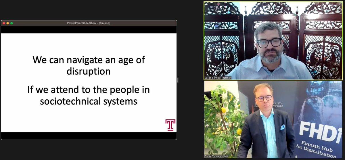 Grateful for a successful #FHDiTalk! Deep appreciation to Dr. Jason Thatcher for his rich insights on digital resilience. Also, heartfelt thanks to our global attendees from US, UK, Kenya, NL, FR, DE, SG &amp; FI. Your active engagement made this more than a talk. #InformationSystems