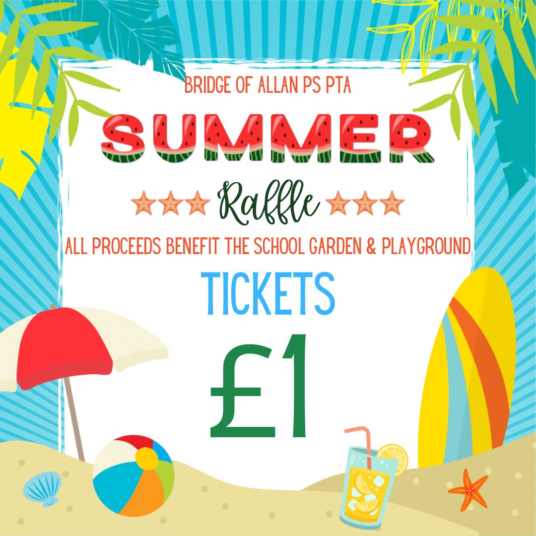 Draw for our amazing Summer Raffle is this Friday. Lots of fantastic prizes to be won. Please return payment and ticket stubs to the school office by lunchtime on Friday. #inittowinit #community #summerraffle