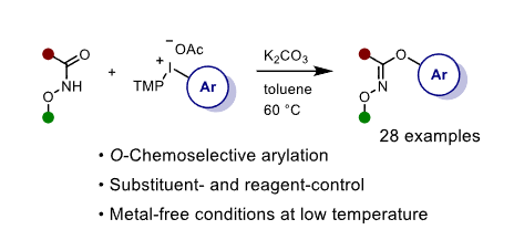 Just accepted Communication for #Iodine #catalysis special issue: Transition-Metal-Free O-#Arylation of N-Alkoxybenzamides Enabled by Aryl(trimethoxyphenyl)iodonium Salts (Kikushima*, Kita and Dohi): onlinelibrary.wiley.com/doi/epdf/10.10…