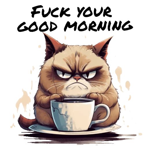 Good morning? More like 'Mediocre morning'. Grab that coffee and put on your grumpy face. Let's trudge through the day like it's a chore we can't avoid! 😾☕️ #GrumpyCatArmy @GrumpyCat_Coin