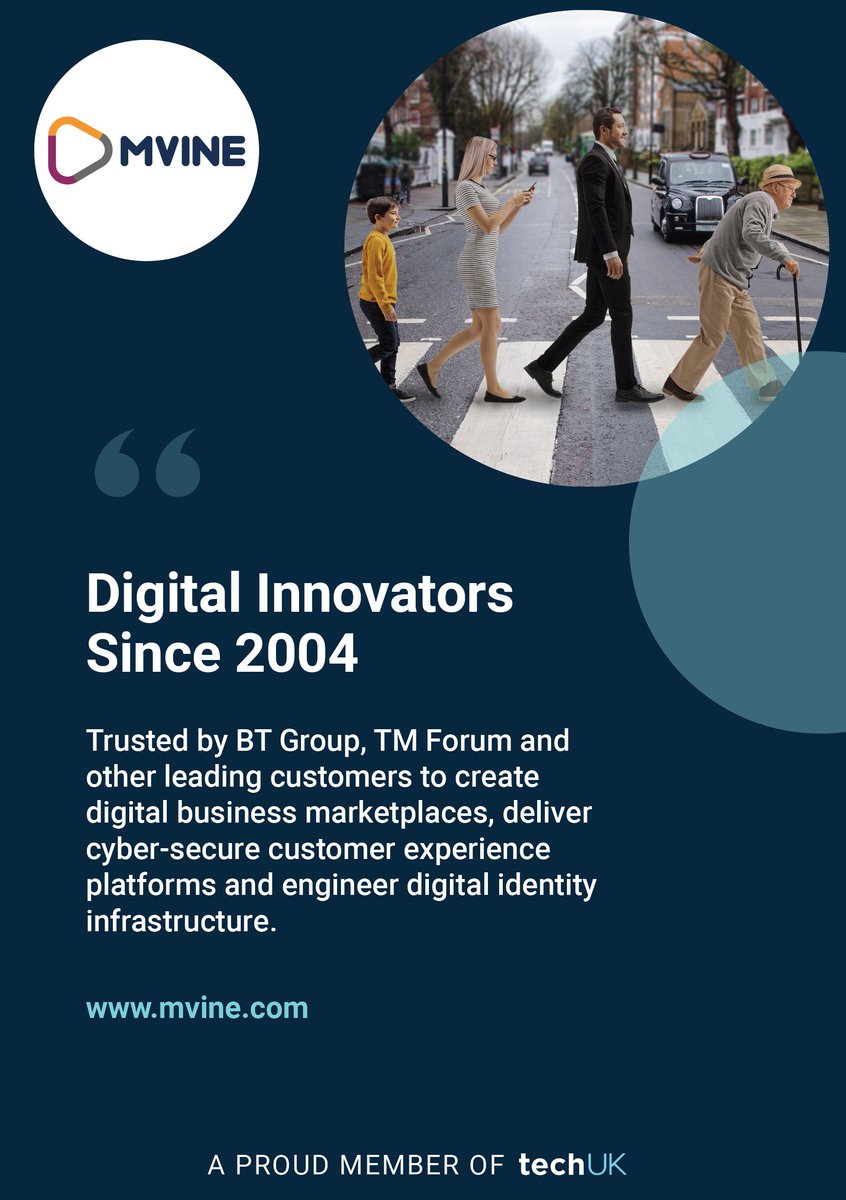 Digital Innovators since 2004.  
Trusted by BT Group, TM Forum and other leading customers to create digital business marketplaces, deliver cyber-secure customer experience platforms and engineer digital identity infrastructure. 
A proud member of <a href="/techUK/">techUK</a>
#LondonTechWeek #LTW2023