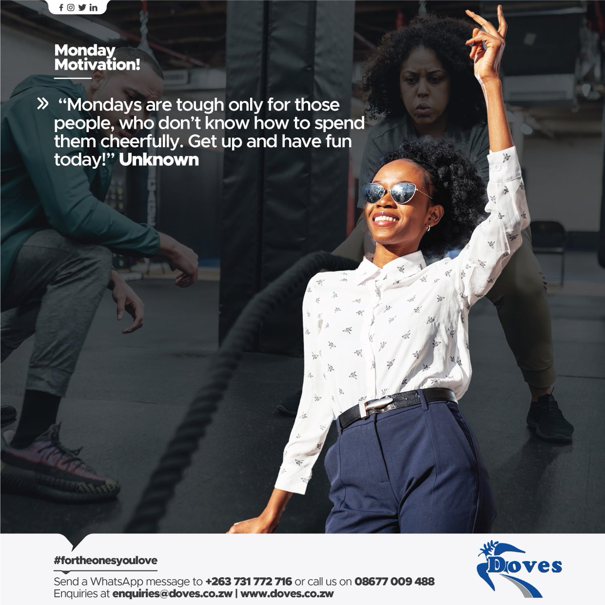 Always be cheerful, and remember YOU are responsible for how your day goes. 
#MondayMotivation 
#ForTheOnesYouLove