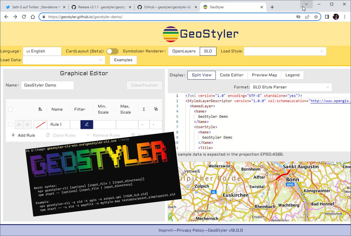 Die Renderer-Brücke/The Renderer Bridge #GeoStyler #GeoStyler-CLI geoobserver.wordpress.com/2023/06/12/die… via @geographika #qgis #MapServer #GeoServer #MapBox #OpenLayers #gistribe #gischat #fossgis #foss4g #OSGeo #DataViz #opensource #spatial #geospatial #gis #geo #geoObserver