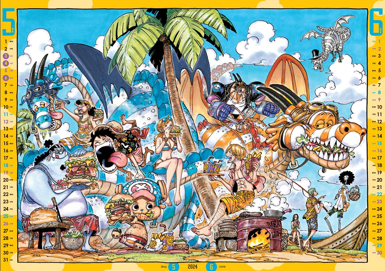 タイムセール！5年分ワンピースコミックカレンダー2008〜2012