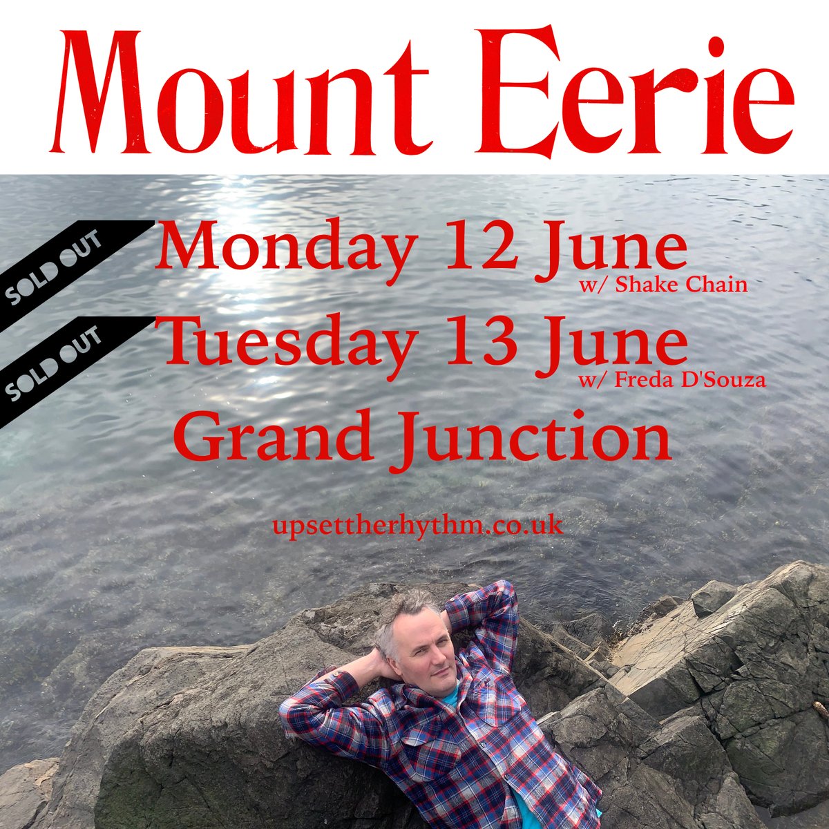 Good morning! Tonight & tomorrow night’s Mount Eerie concerts at Grand Junction are both SOLD OUT, no tickets on the door FYI. Live music from 8.15pm each day, see you there London, it's going to be terrific! UTR x @PWElverum @grandjunctionW2
