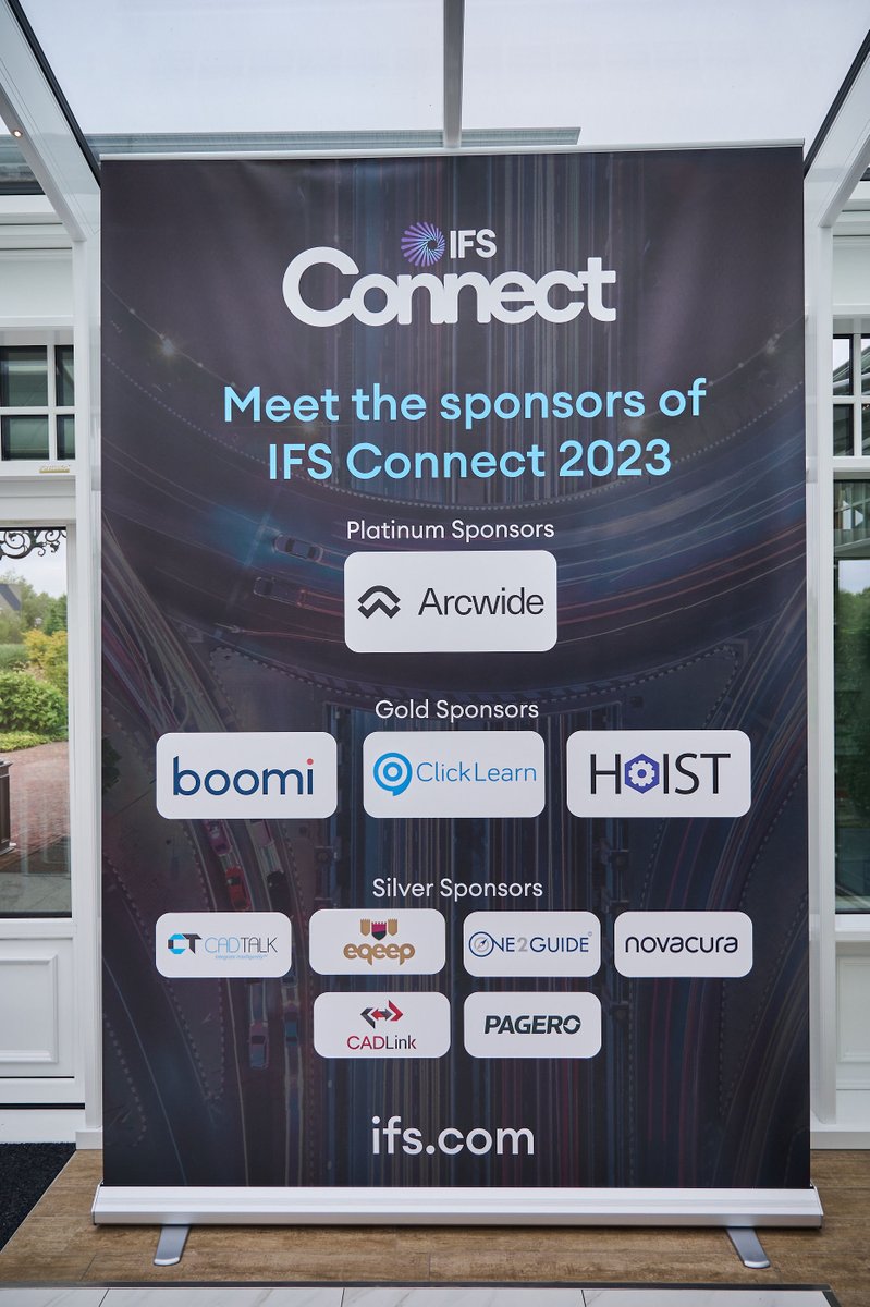 A huge shoutout 📣 to our fantastic sponsors for their amazing contribution to making the #IFSConnect Benelux event a great success! #ExperienceYourFuture