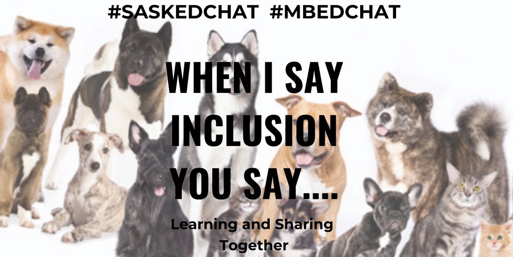 Welcome to a week of #slowchat as we wind down the school year. Our first question is: “When I Say … INCLUSUION You Say ….” #SaskEdChat #MBEdChat