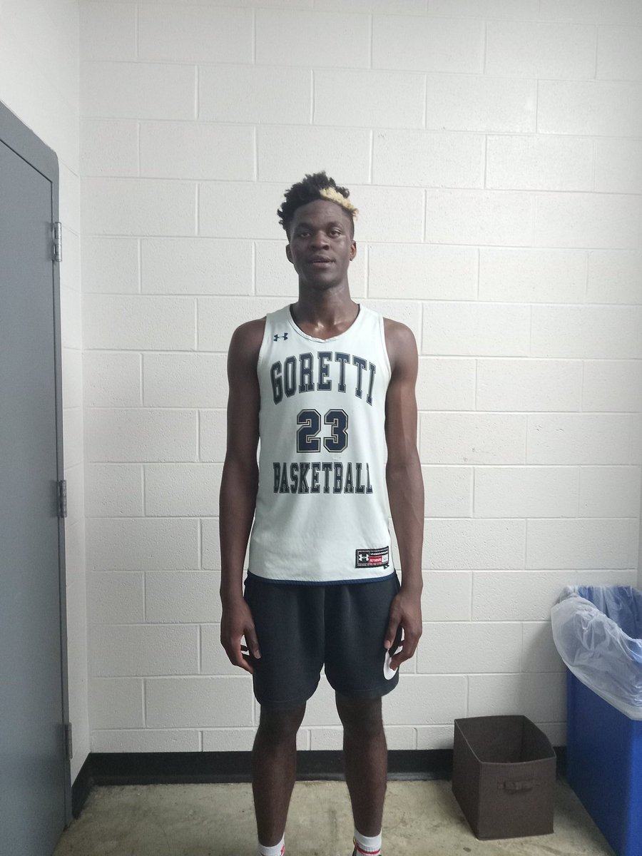 2024 6'9 Caleb Embeya @EmbeyaCaleb St Maria Goretti has only been in the states little over a year has seen his academic and athletic career take off in a major way picked up UNCG offer this weekend has great positional size strong as a bull super athletic @DMVHoopsLive