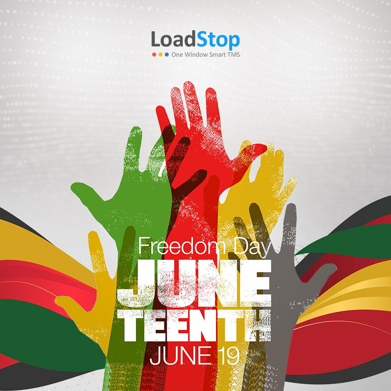 Happy Juneteenth Freedom Day! 
Today, we stand united in solidarity, embracing diversity and promoting inclusivity.
Get in touch with us today to learn more: loadstop.com
#LoadStopTMS #TeamLoadStop #juneteenth #truckingindustry #transportationmanagementsystem #TMS
