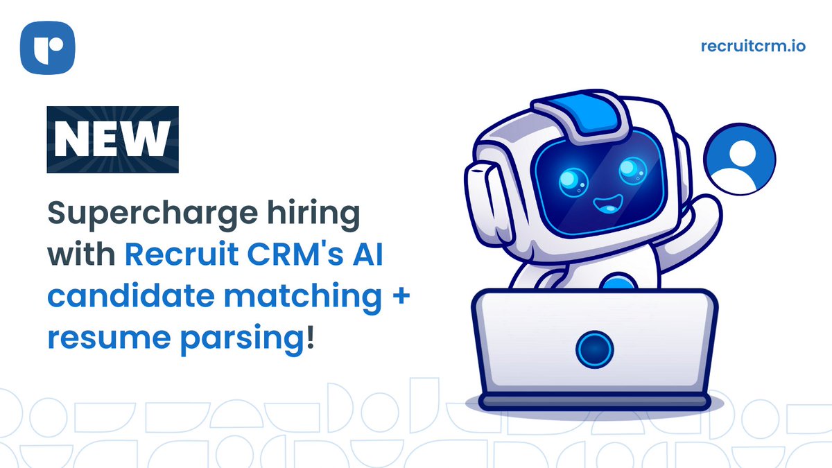 Give your hiring process the #AI advantage with Recruit CRM’s all new power-packed #CandidateMatching and #ResumeParsing features! 🦾⚡

Link- bit.ly/3Nzpkfk

#recruitcrm #recruitment #applicanttrackingsystem #recruiting #AIcandidatematching #AIresumeparsing