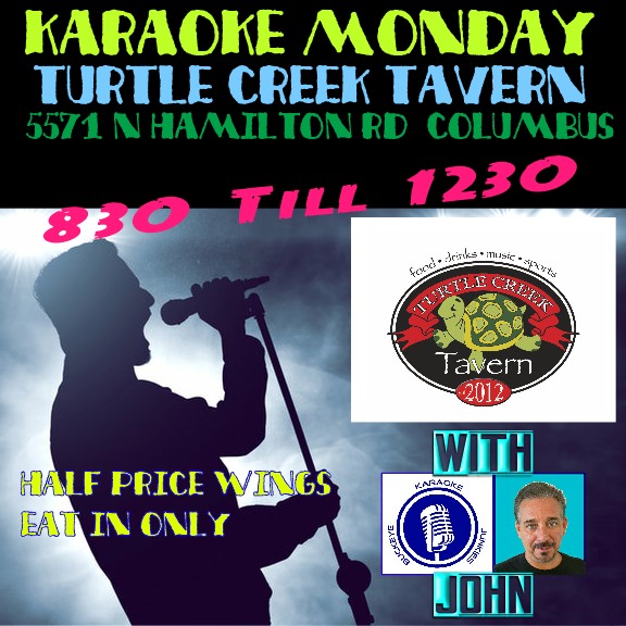 buckeyekaraoke's tweet photo. #karaokenight #mondays at Turtle Creek Tavern 5571 N. Hamilton Rd. #columbusohio 1/2 Price
wings #karaoke w/KJ John #sing, #drink #columbus #singers @614magazine #lifeincolumbus
@columbusmonthly @columbusdispatch
@CityScene #gahannaohio @ColsUnderground
https://t.co/TH3fkWVBOq https://t.co/xaOUDQYcTj