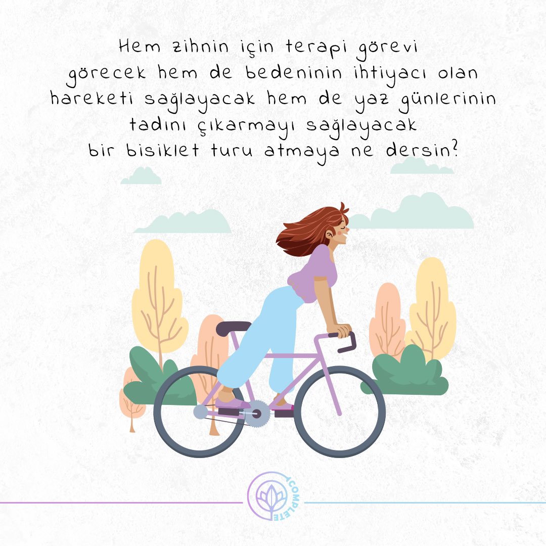 Bisiklet sürmek şüphesiz açık havanın tadını çıkarmanın en iyi yollarından biridir. Aynı zamanda egzersiz ihtiyacını da karşılayabilirsin🚴🏻‍♀️
 
#complete #sağlıklıyaşam #bedensağlığı  #spor #bisikletsürmek