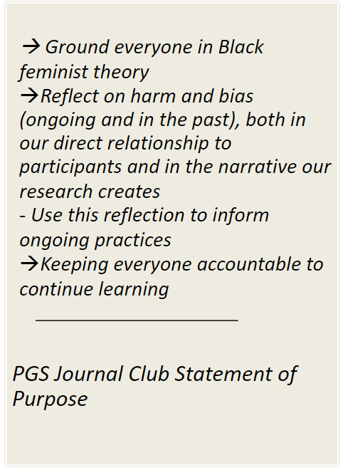 thepgslab's tweet photo. #HappyJuneteenth! At the #PGSLab we are committed to equity in all aspects of research, which wouldn’t be possible w/o our participants! Check out this week’s #journalclub article for discussion, co-authored by our colleague @IreneTung, and our journal club statement of purpose! https://t.co/52F1B7QNZZ