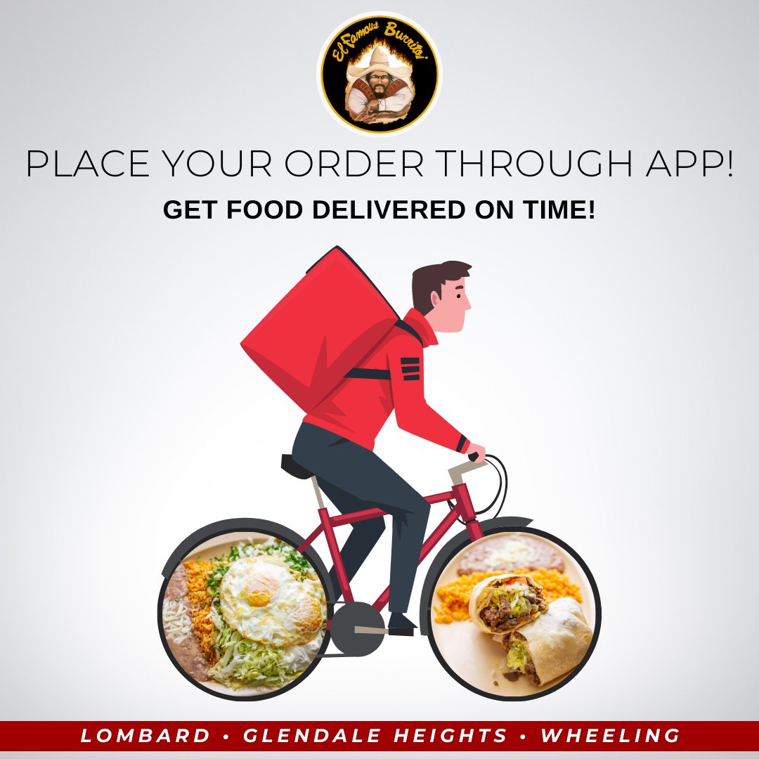 Now you can place your order through app!
Download our app now!

#ElFamousBurrito #mexicanfoodlover #mexicancuisine #mexicanfood #foodstagram #yummyyummy #deliciousfood #tastyfood #tacolover #weekendtime #elfamouslombard #lombard #Glendale #wheeling #appdownload  #fooddelivery